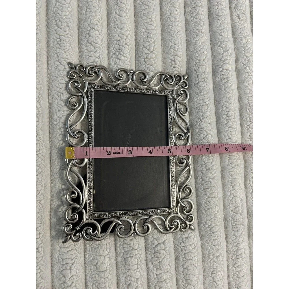 Philip Whitney Ltd Antique Silver Finish 4x6” home ornate Grandmacore old money
